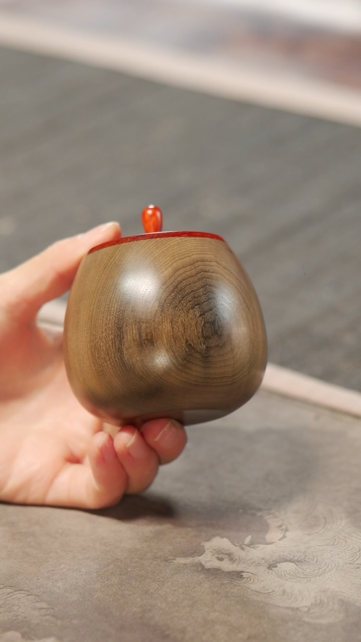 【闪购商品】金丝楠木雕316茶仓茶叶罐-