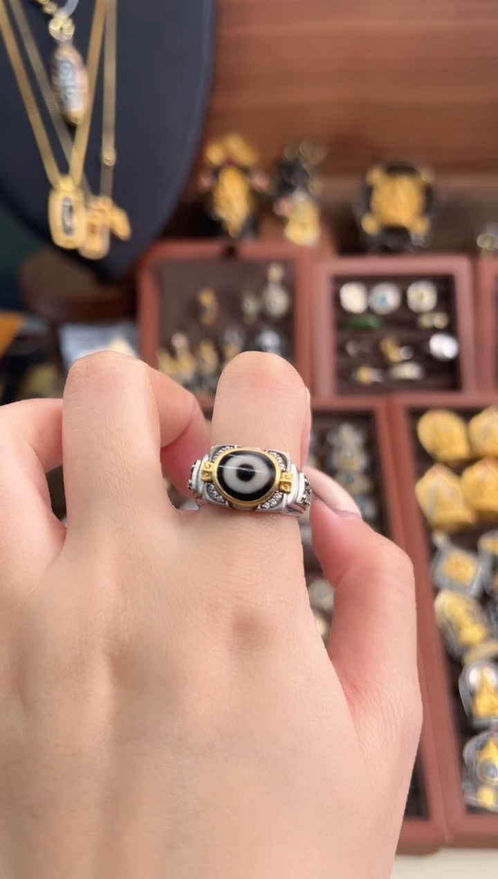 无925银兽面纹戒指