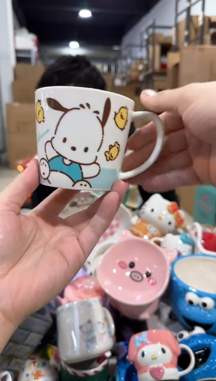 瓷片帕恰狗刻度马克杯