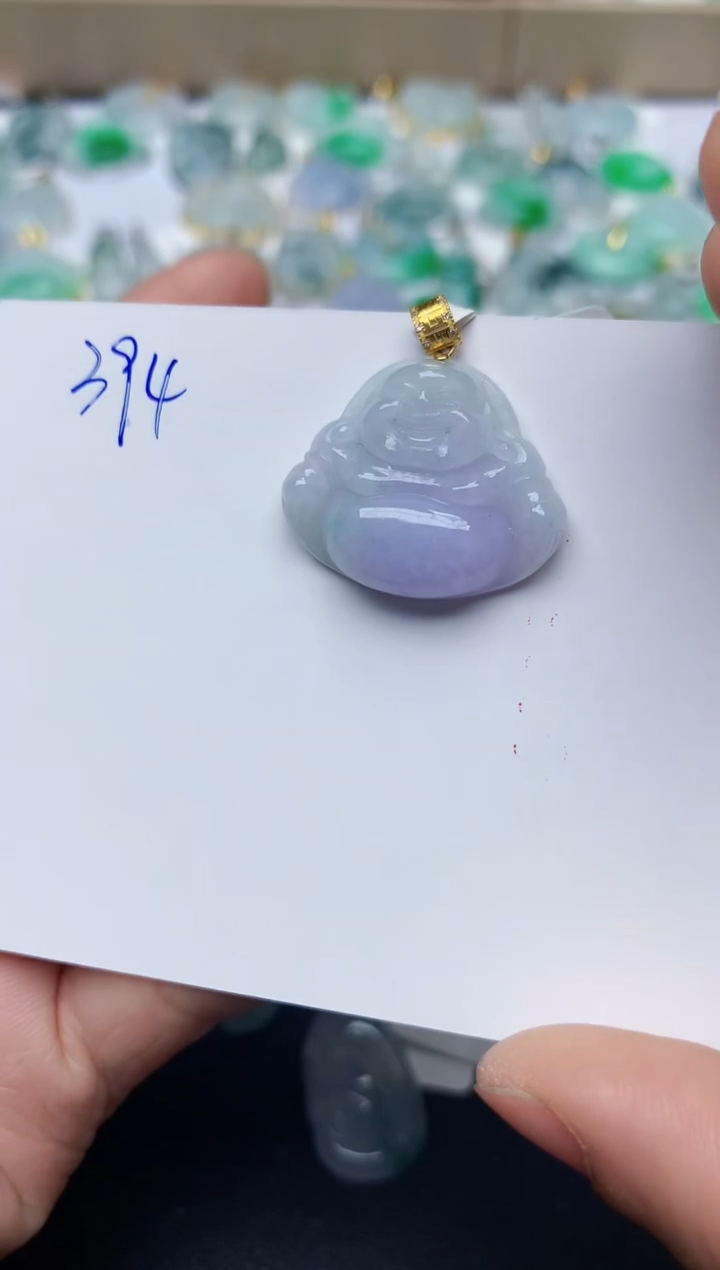 【闪购商品】翡翠颈饰18K金镶嵌天然翡翠A货   