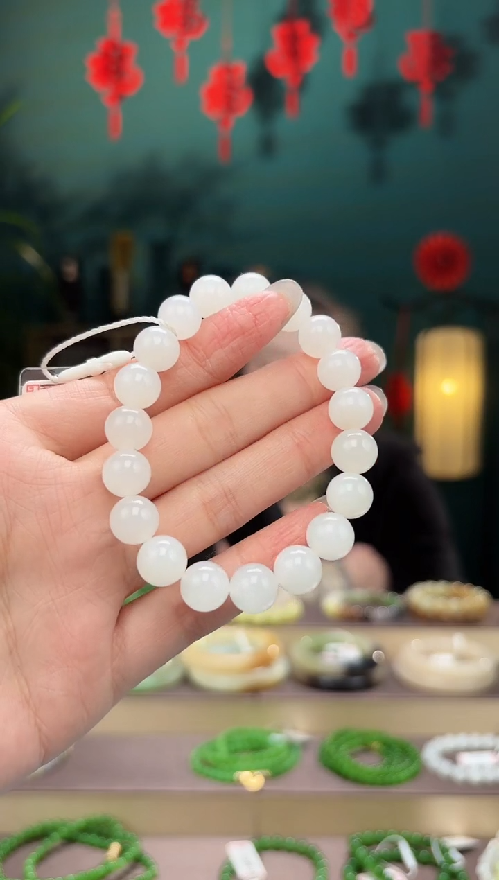 【闪购商品】和田玉手串未镶嵌卡10手串