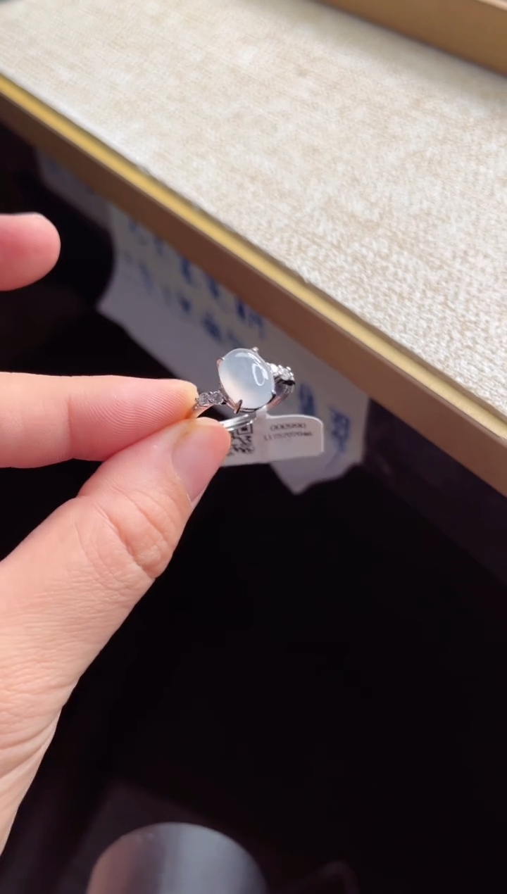 银S925镶嵌戒指翡翠111