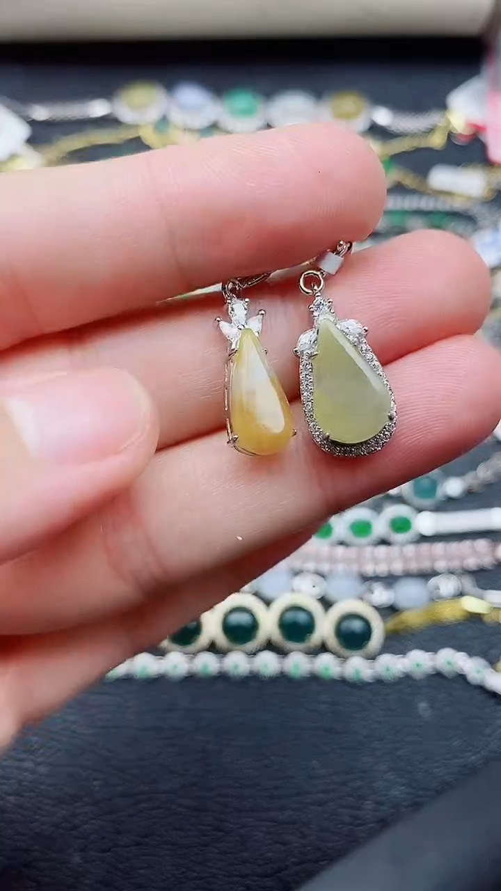 银S925镶嵌戒指翡翠1