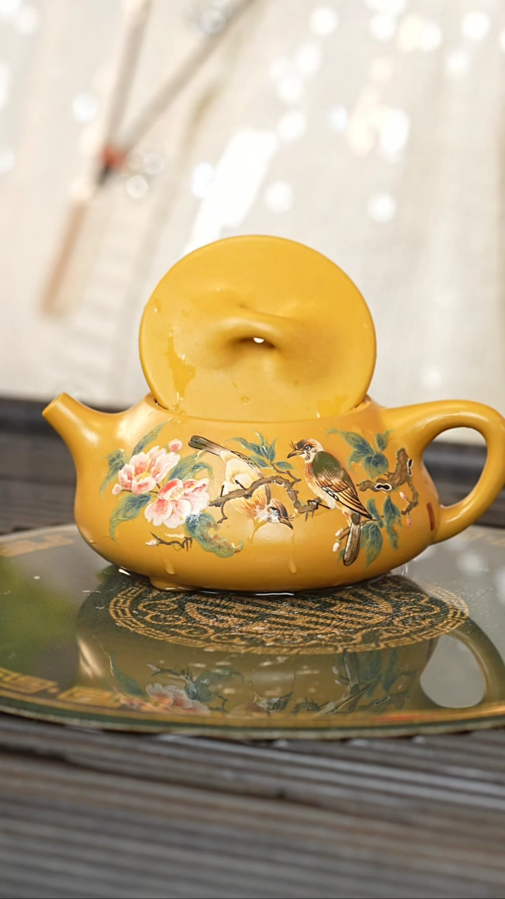 【闪购商品】紫砂茶壶YJB 黄金朱泥 石瓢 251cc