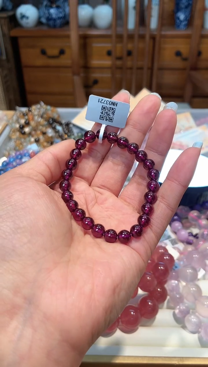 【闪购商品】石榴石手串未镶嵌手串