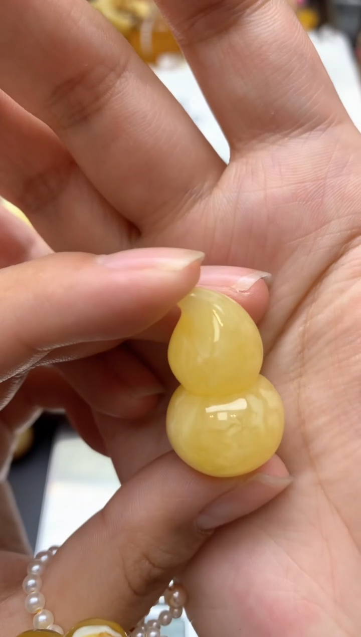 【闪购商品】未镶嵌琥珀珠宝奇石017琥珀蜜蜡花粉有纹小坑介意勿拍