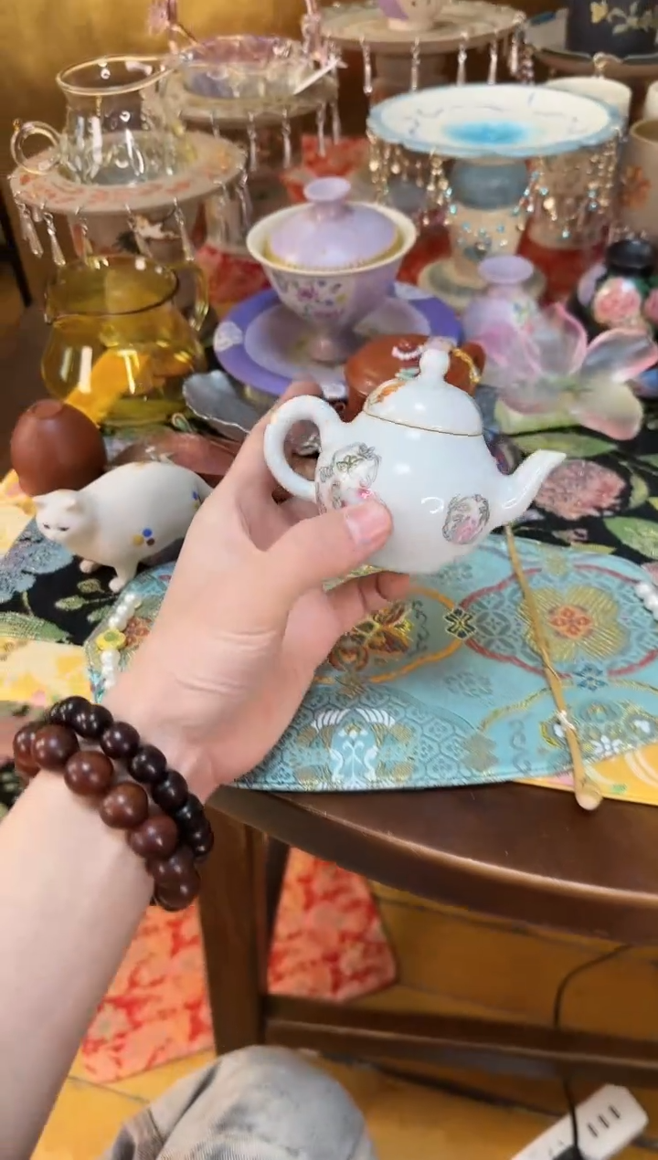 【闪购商品】瓷片茶壶大碗茶的茶器