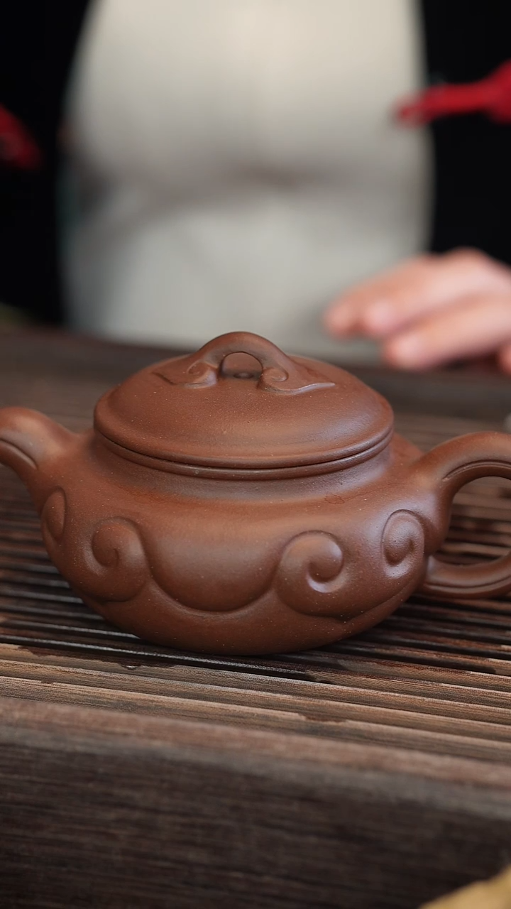 茶壶紫砂如意仿古 变色龙 半手工 260cc