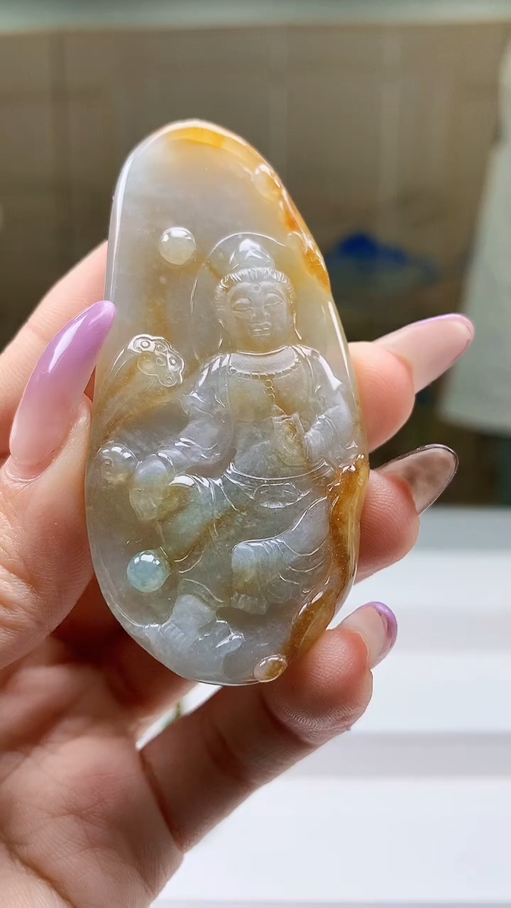 定制翡翠未镶嵌5028ty-毛货挂件221