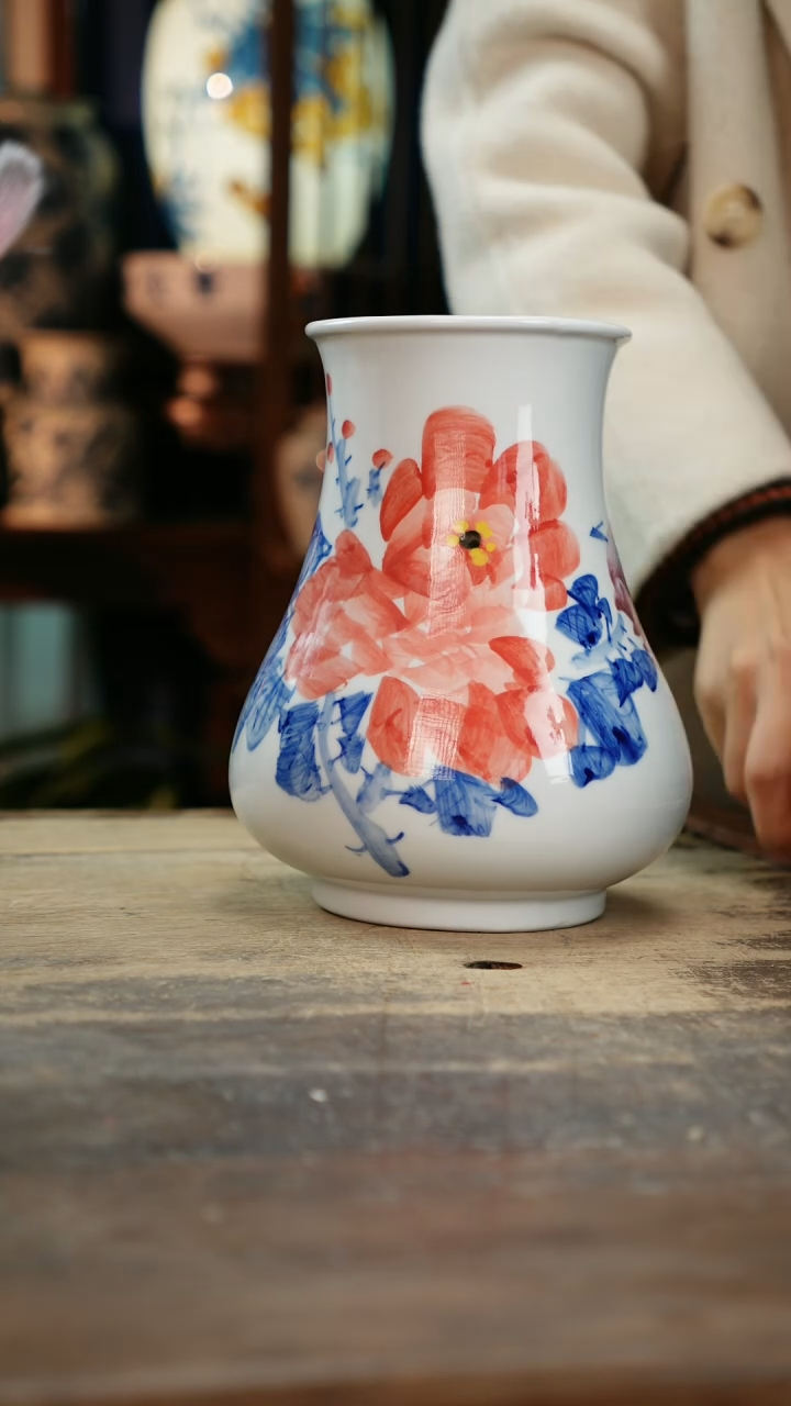 【闪购商品】瓷片景德镇纯手工釉下彩精品花瓶