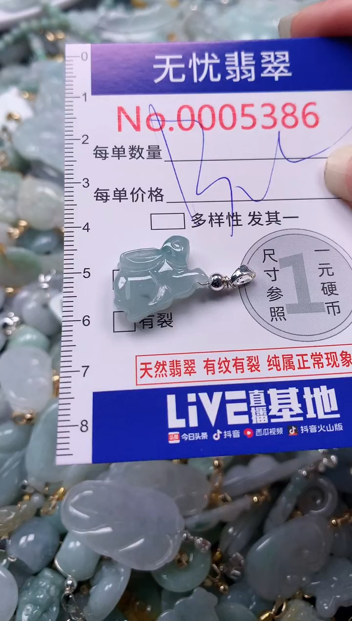吊坠(不含链)未镶嵌翡翠5386