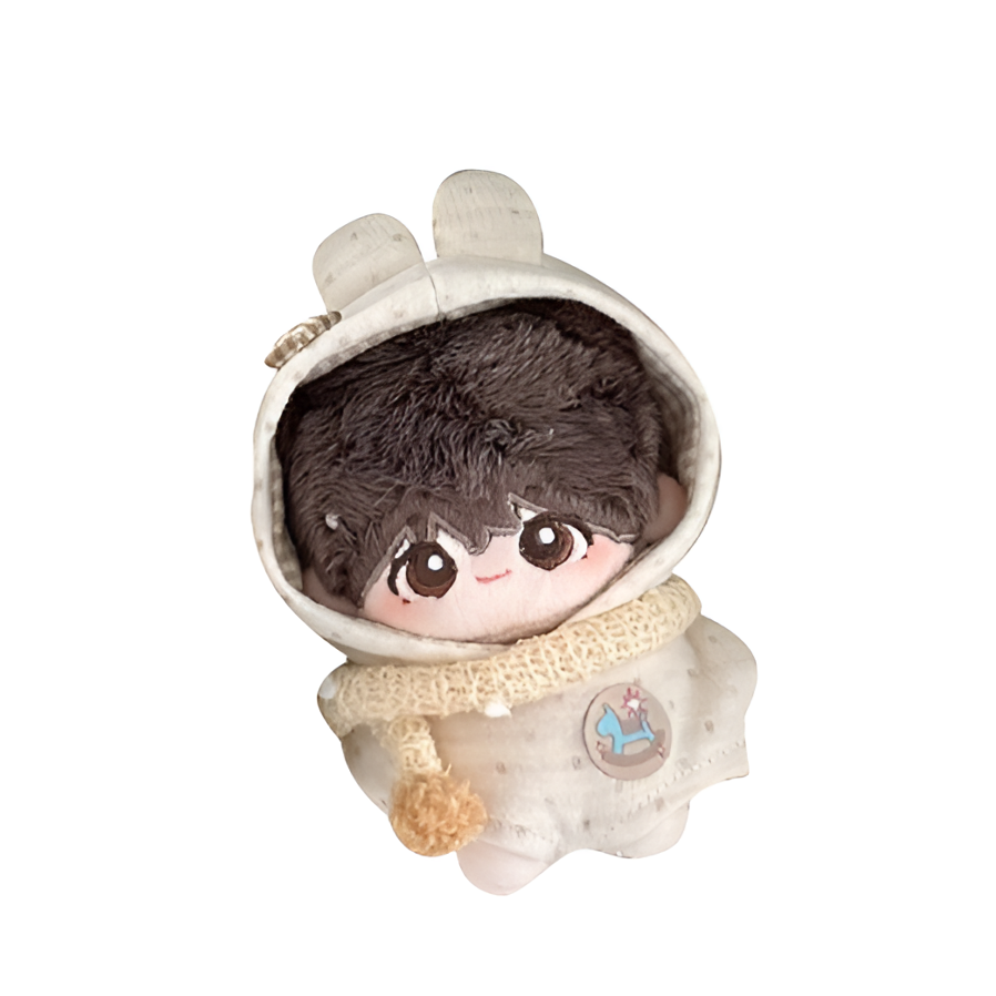  10cm棉花娃娃点点兔金饼糖针织潮流提花连帽卫衣海星体娃衣