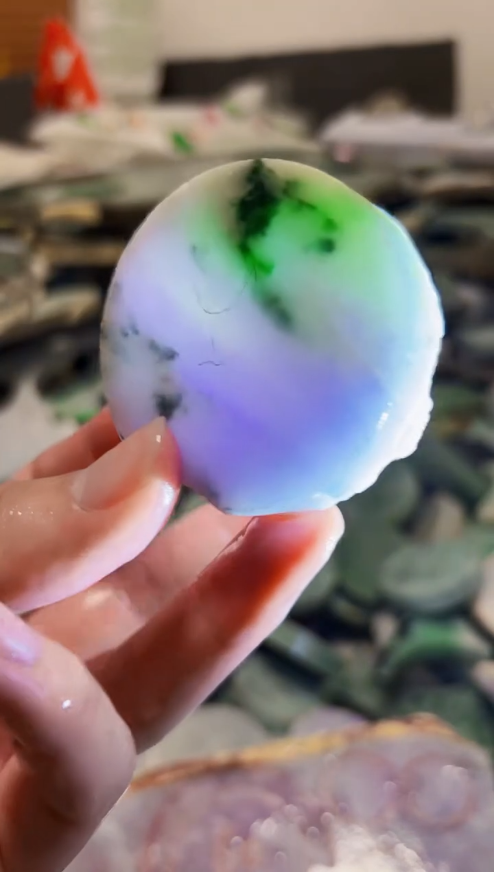 【闪购商品】翡翠颈饰未镶嵌A货白文1732