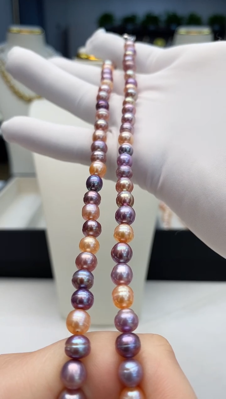 【闪购商品】淡水珍珠项链未镶嵌淡水项链螺纹