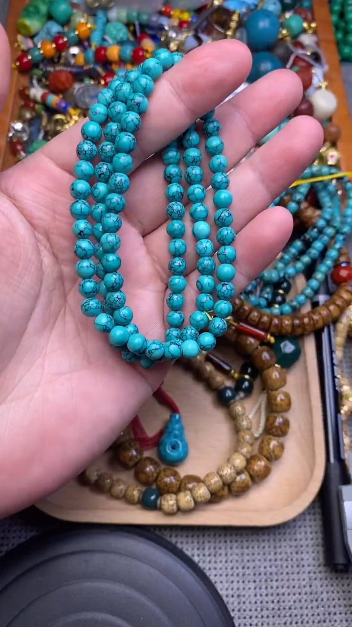 手工艺品琉璃圆珠卡6mm 一条发