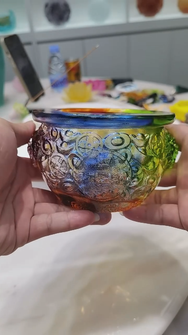 【闪购商品】泥塑古法琉璃聚宝盆