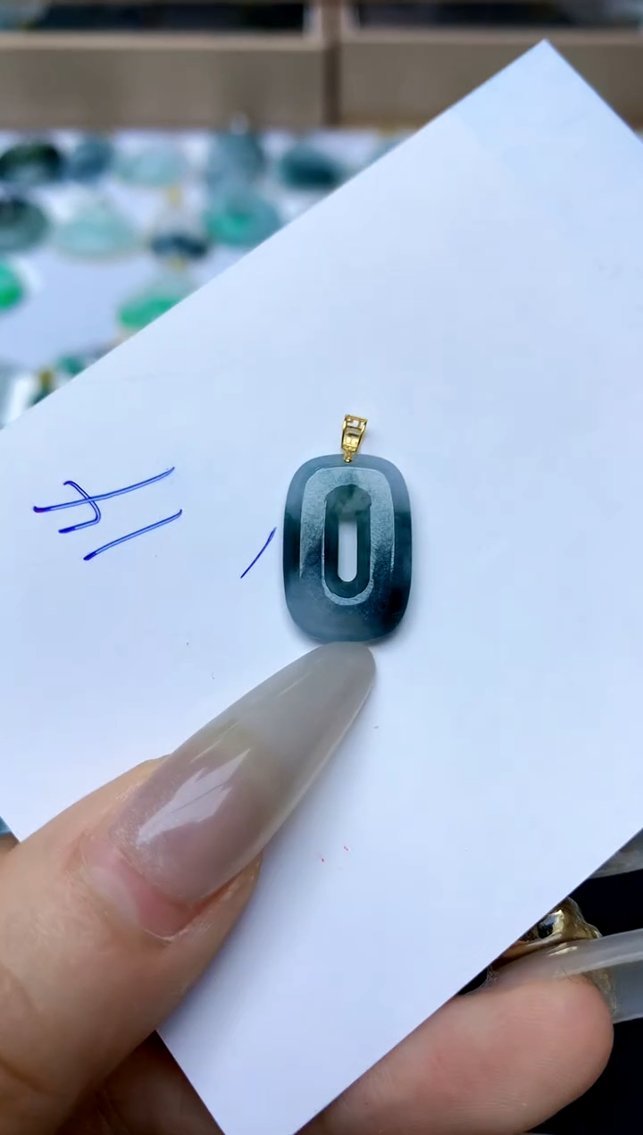 【闪购商品】翡翠颈饰18K金镶嵌14天然A货翡翠