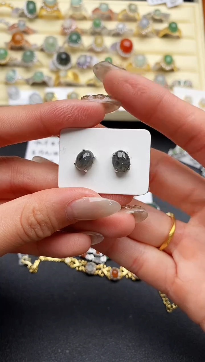 【闪购商品】翡翠戒指银S925镶嵌77777777+4