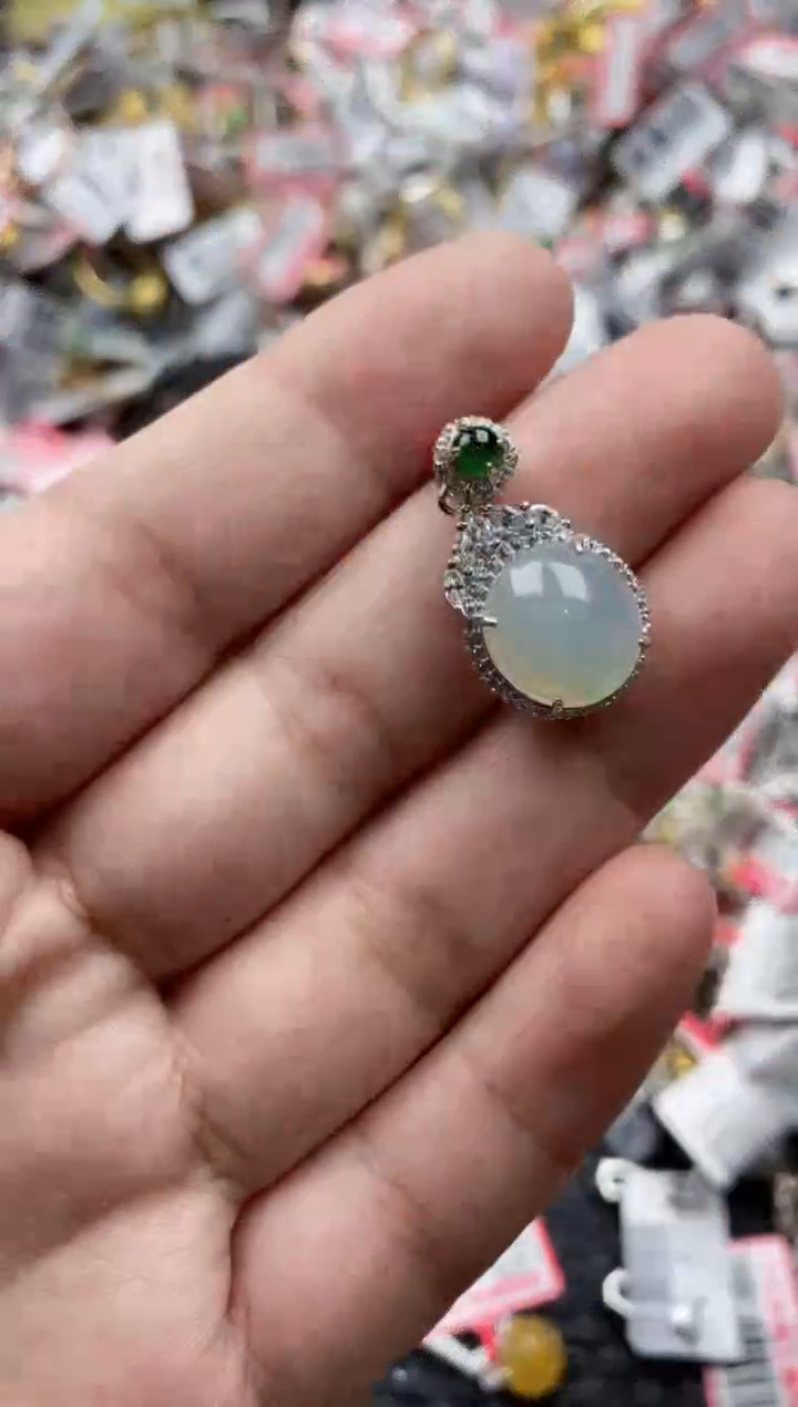 【闪购商品】翡翠戒指银S925镶嵌222222---5