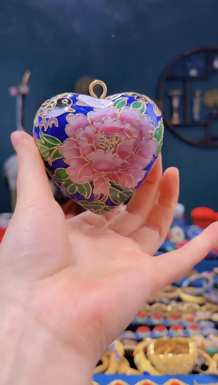 【闪购商品】非遗绝技 景泰蓝心形挂件