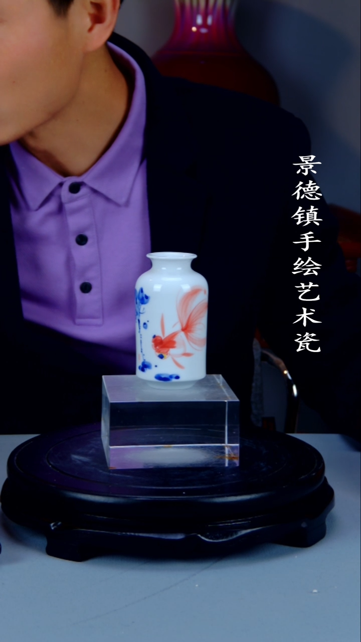 摆件陶瓷景德镇手工手绘陶瓷摆件5