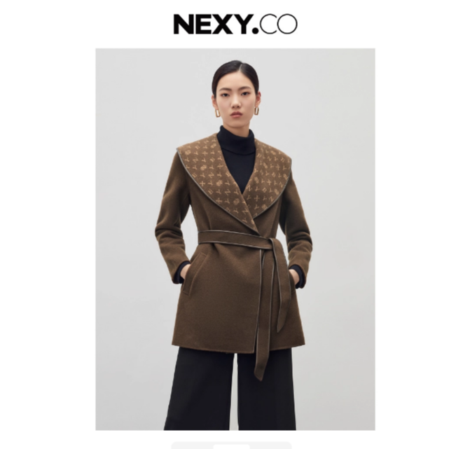 【丽公主专属】奈蔻复古轻奢100纯山羊绒大衣XL00550D5