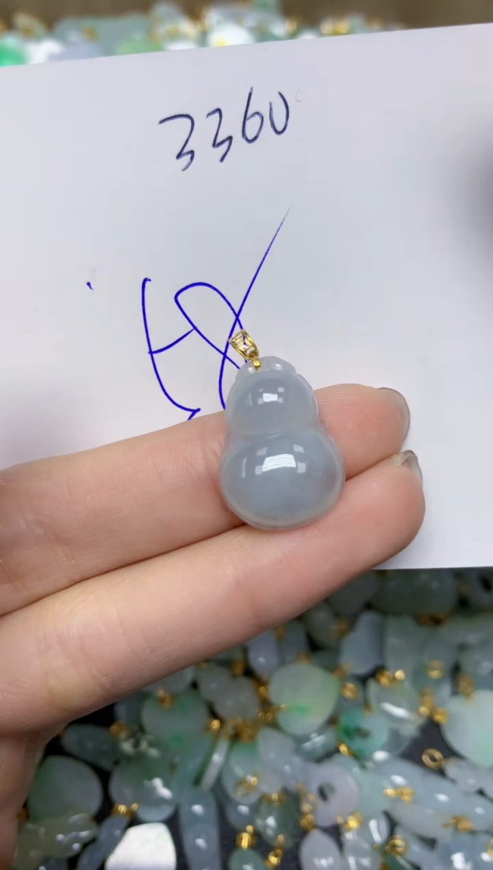 【闪购商品】翡翠颈饰18K金镶嵌 天然翡翠A货