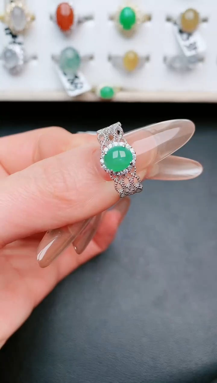 【闪购商品】翡翠戒指银S925镶嵌.....