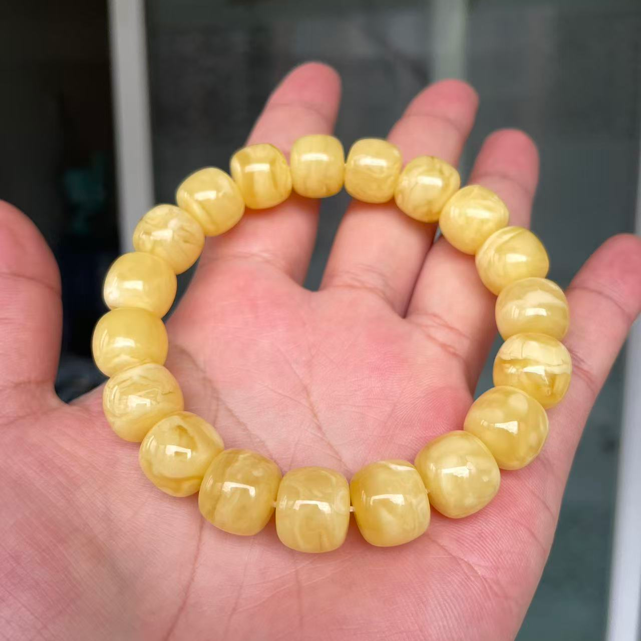 俄料妖花蜜蜡老型手串12.8mm抖音质检发货