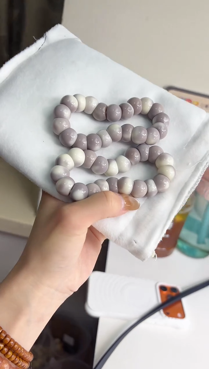 手串菩提根/象牙果沐f98桂花甜糕玉化紫蒜瓣14mm手串