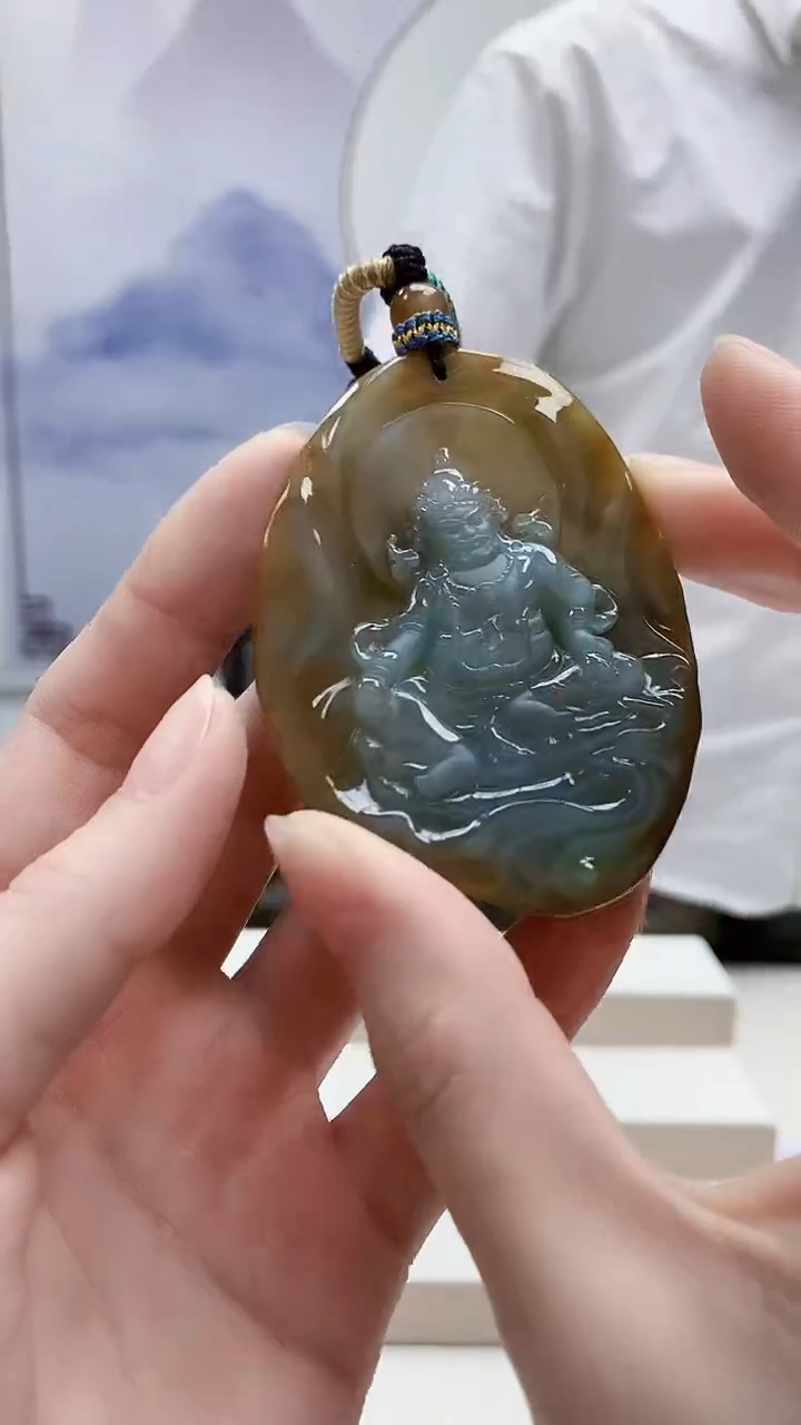 未镶嵌定制翡翠5028ry-毛货挂件110