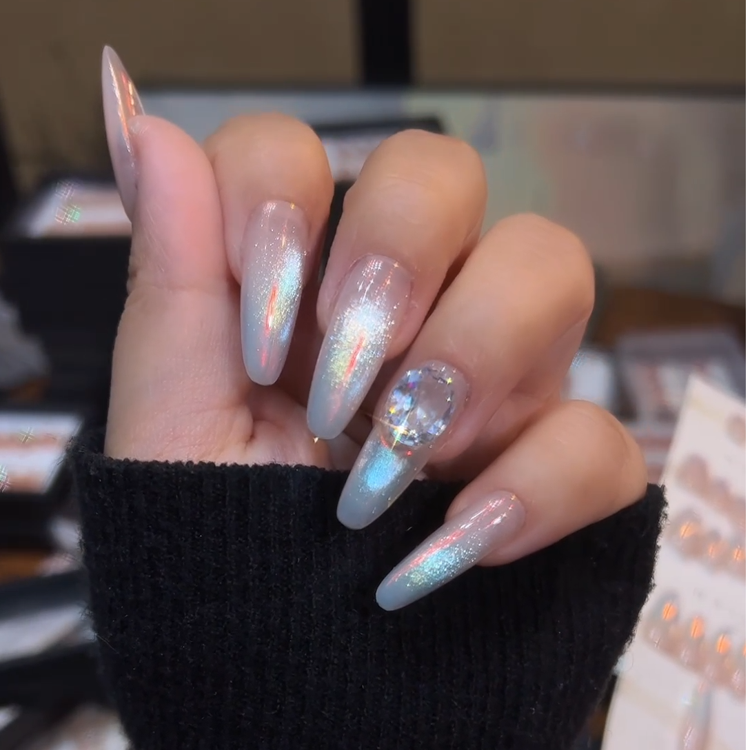 【幻镜12片】秋冬必备纯色纯手工穿戴甲可拆卸美甲纯欲爆款