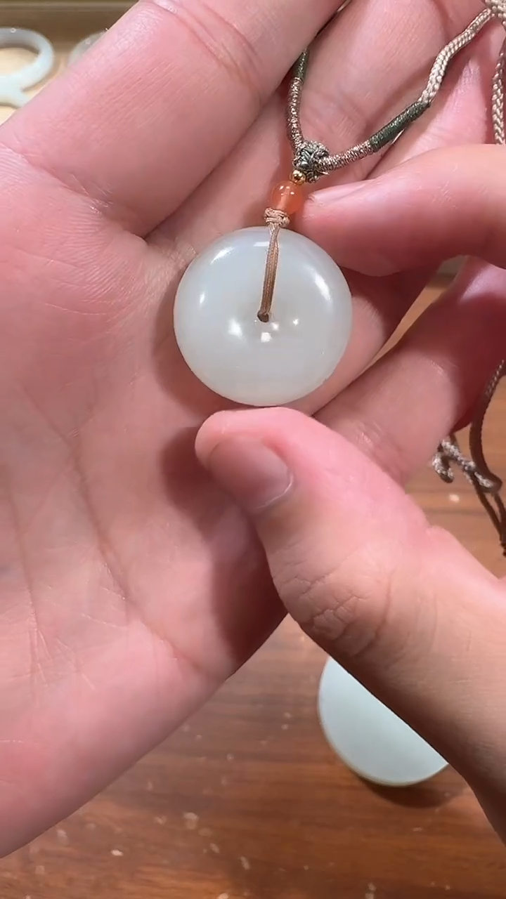 【闪购商品】和田玉吊坠未镶嵌1391 25mm平安扣