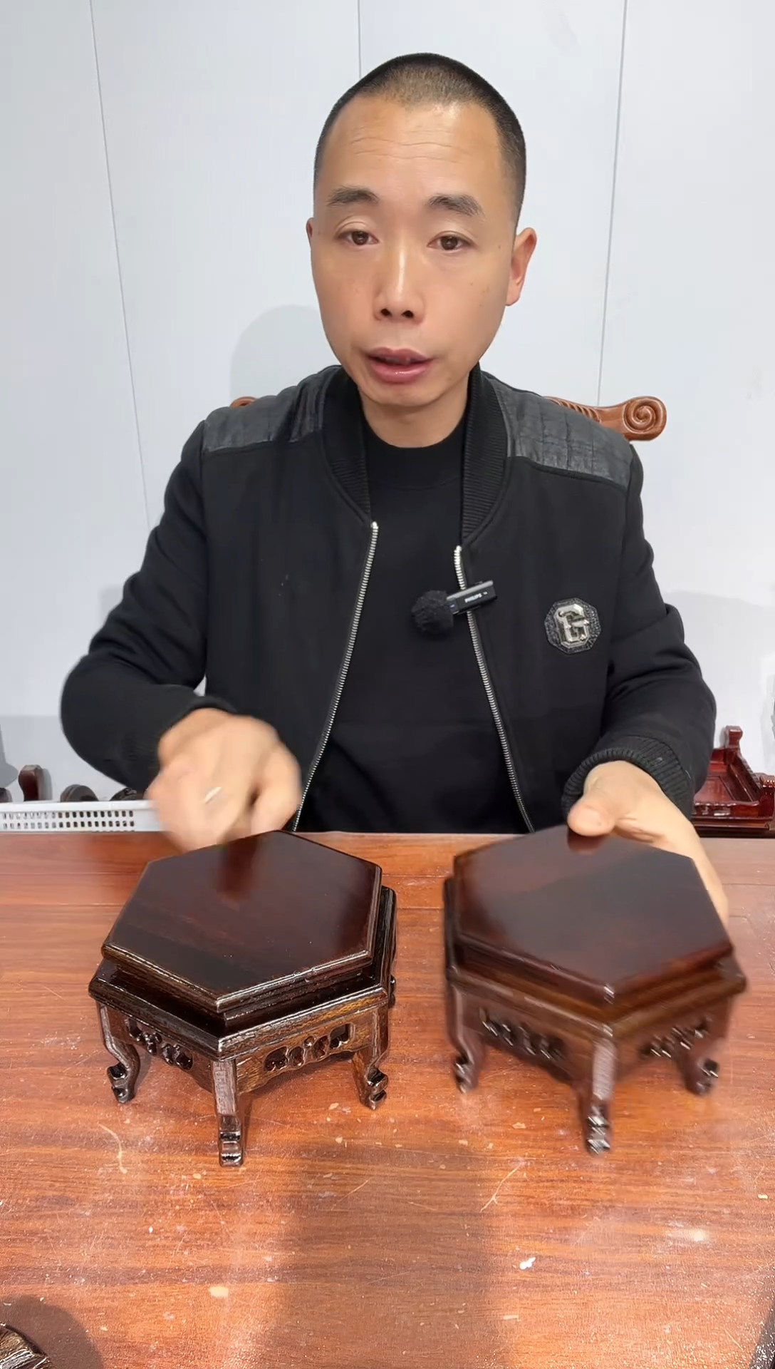 木六角方台14*16*10两个