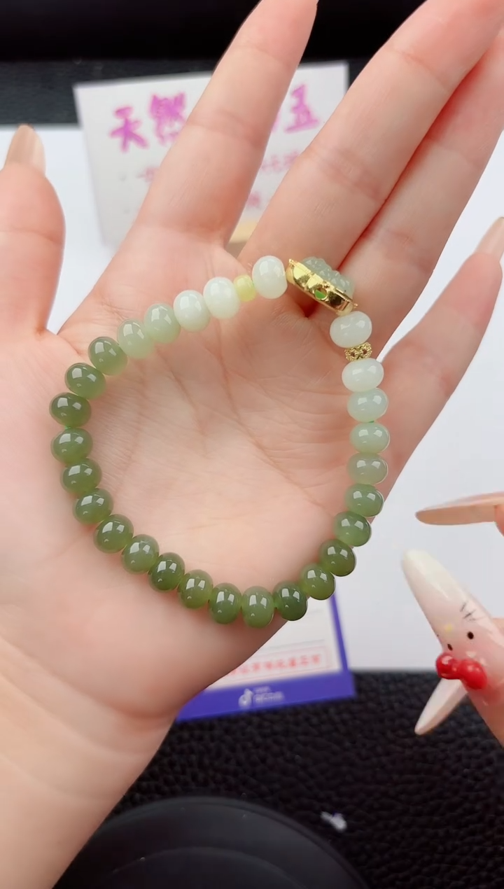 未镶嵌手链和田玉0111嗨购微色差T佛公