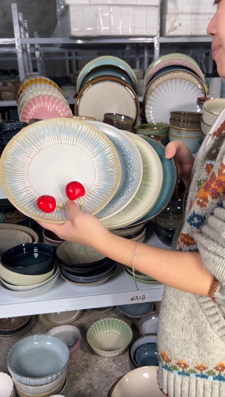 陶瓷外贸尾货瑕疵满20包邮X4小盘