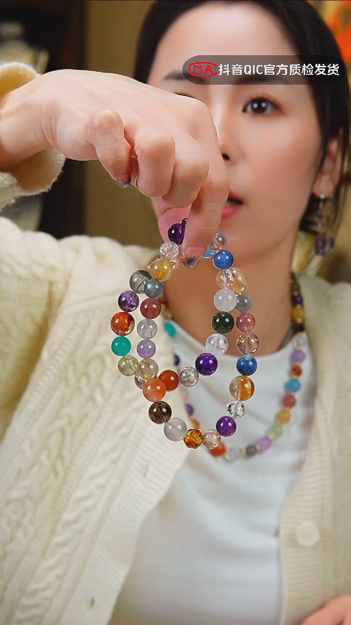 颈饰银S925镶嵌水晶泛**辈多宝项链水晶设计款