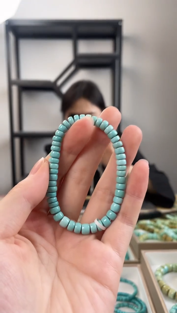 未镶嵌绿松石珠宝奇石6.2+mm