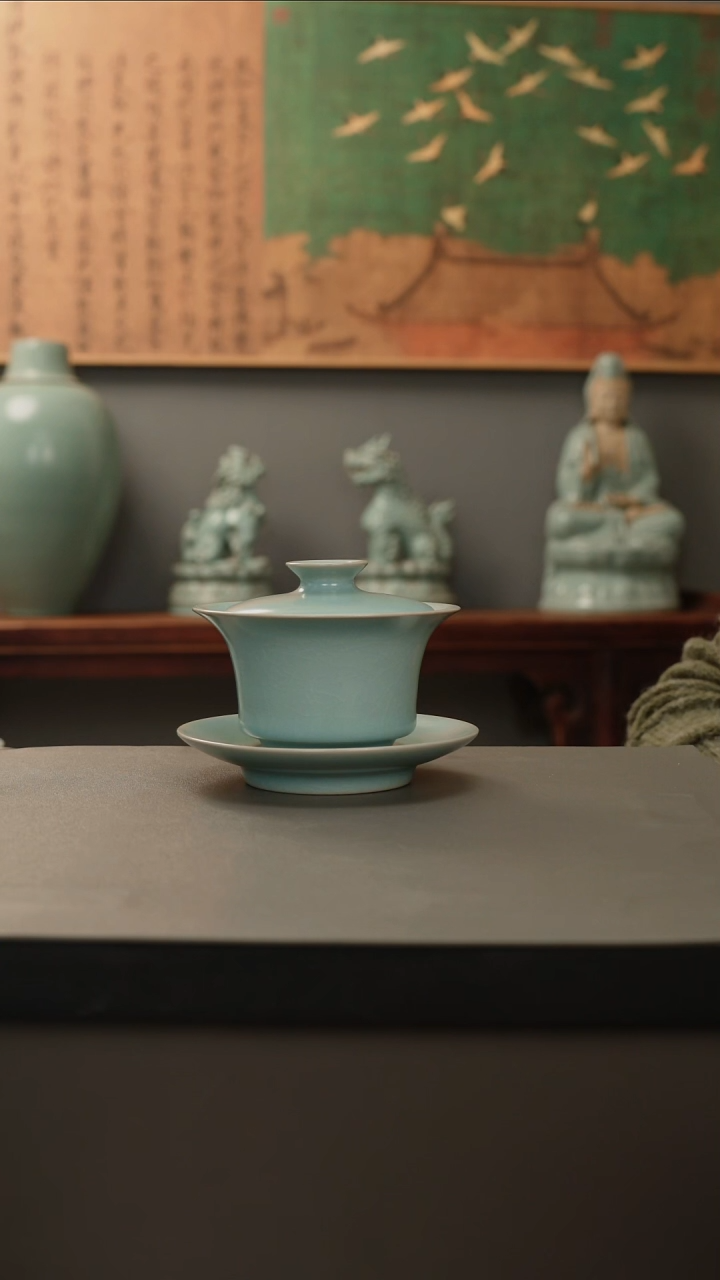 【闪购商品】杯仿古釉原矿 马蹄三才