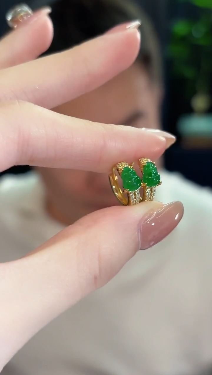 未镶嵌翡翠耳饰缅甸A货/多样性发货/一件