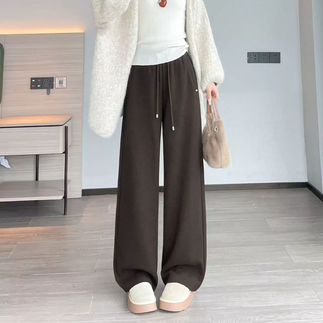 加绒加厚直筒裤266【XP】