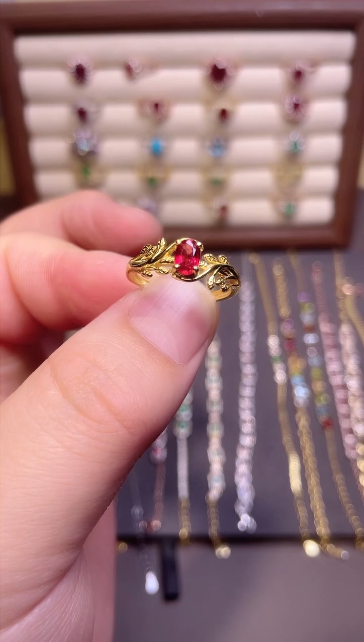 【闪购商品】彩色蓝宝石戒指银S925镶嵌1