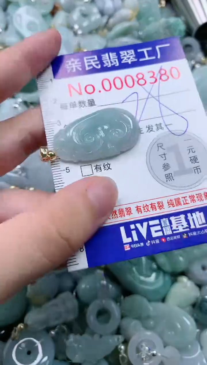 翡翠未镶嵌吊坠(不含链)8380