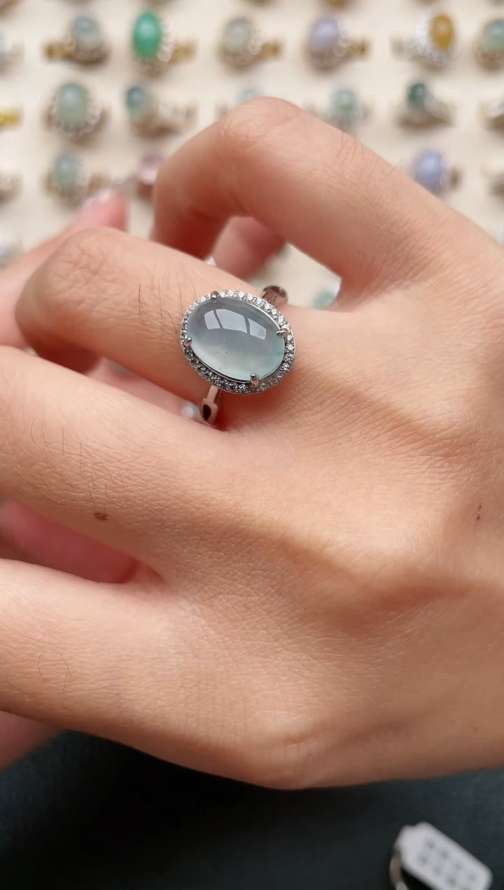 【闪购商品】翡翠戒指银S925镶嵌1111