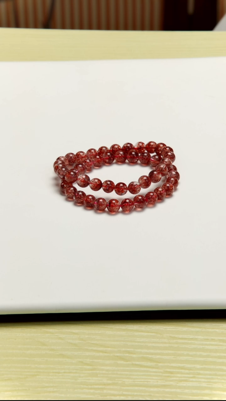 未镶嵌手串水晶?**思超七金草莓7mm手串  多样性发一