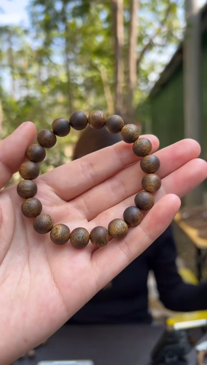 【闪购商品】沉香手串9克乌身圆叶1.0手串