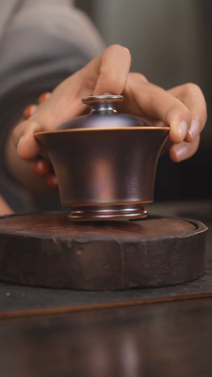 【闪购商品】杯94柴房陶瓷丨窑宝盖碗