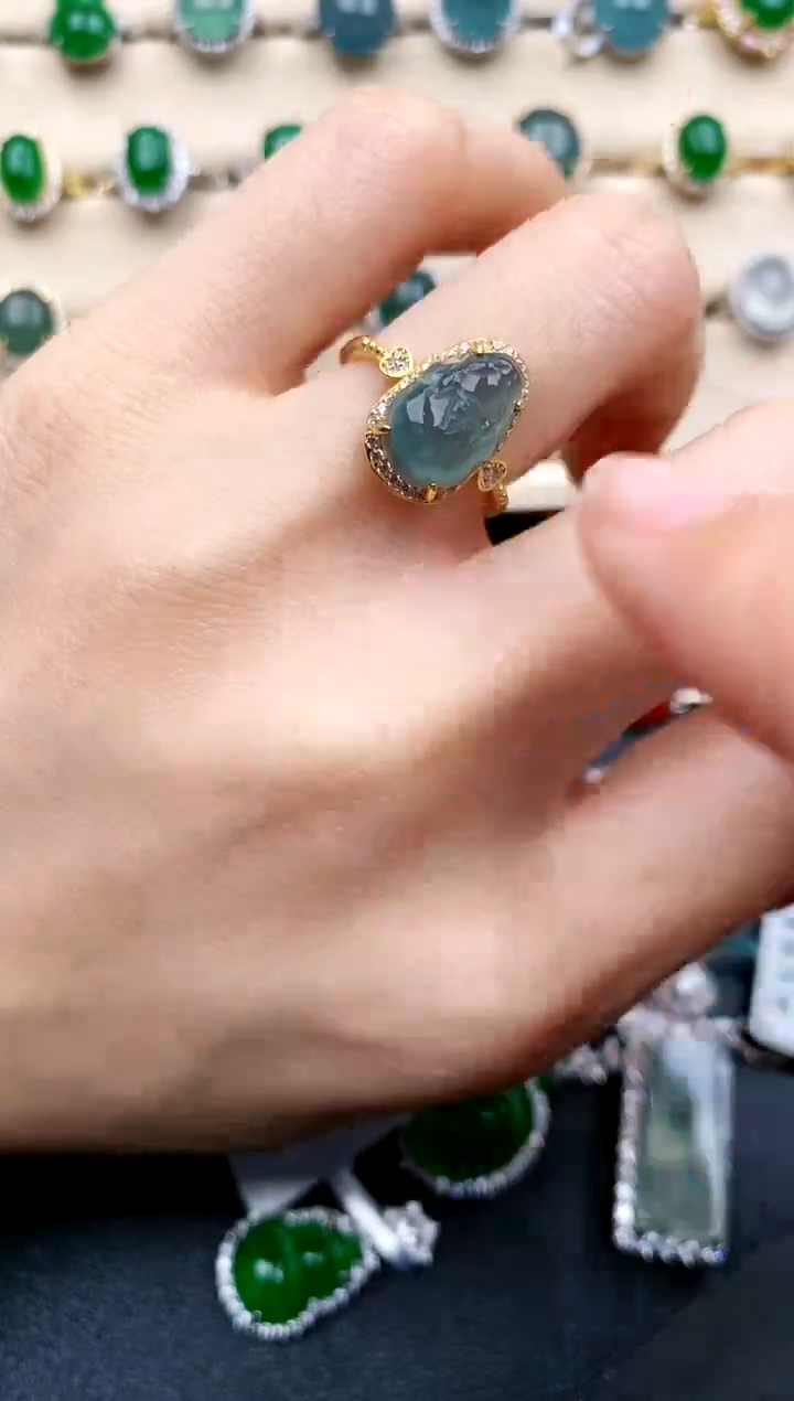 【闪购商品】翡翠戒指银S925镶嵌....