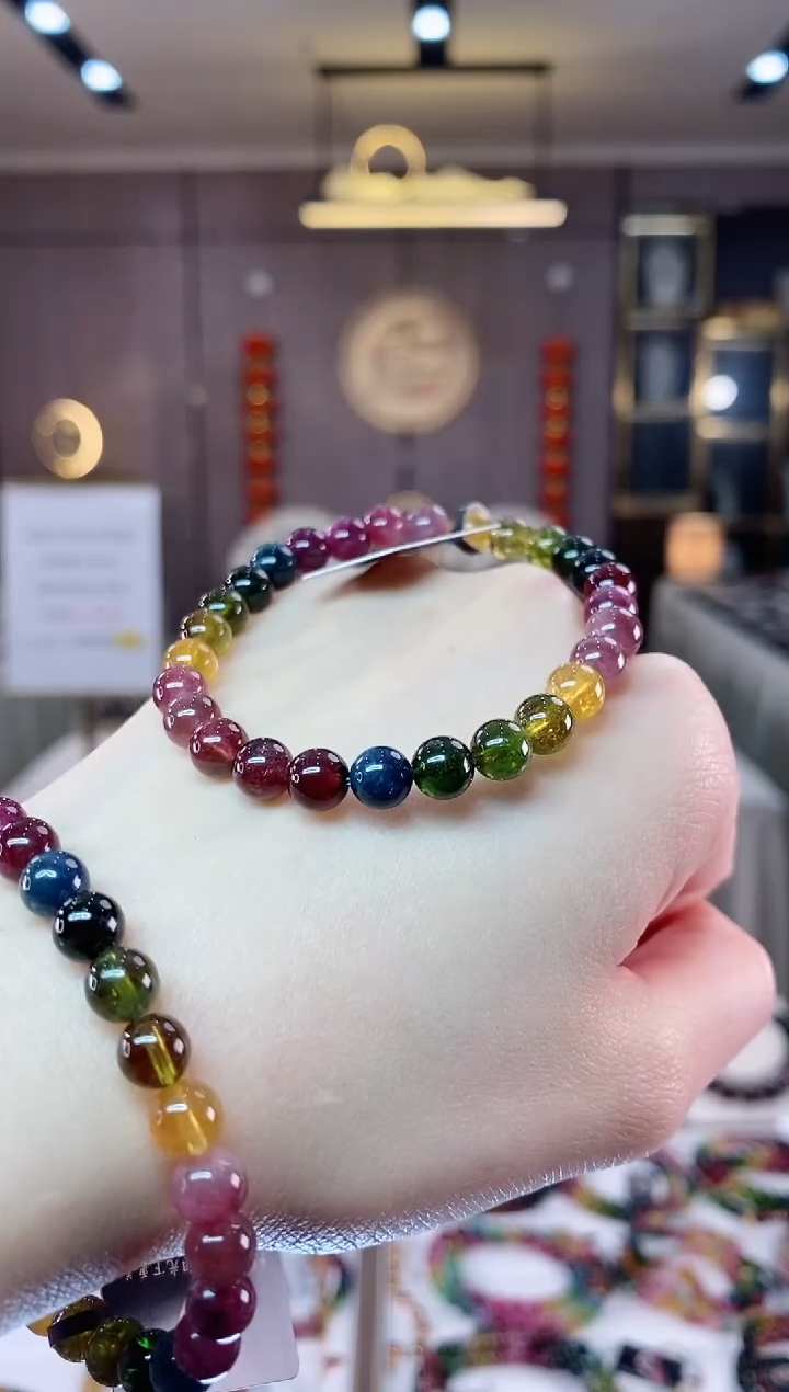 【闪购商品】碧玺单圈手串6mm+未镶嵌多样性发货一条dan