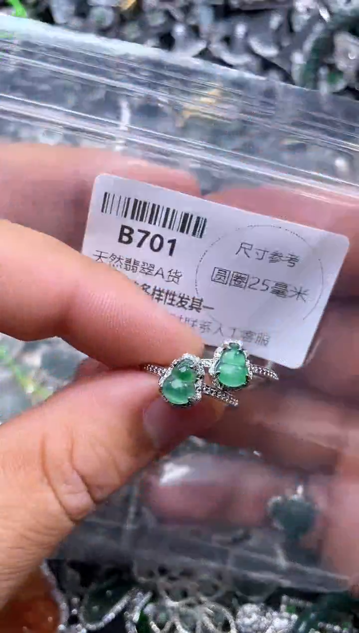 【闪购商品】翡翠颈饰未镶嵌B701戒指 多样性发其一